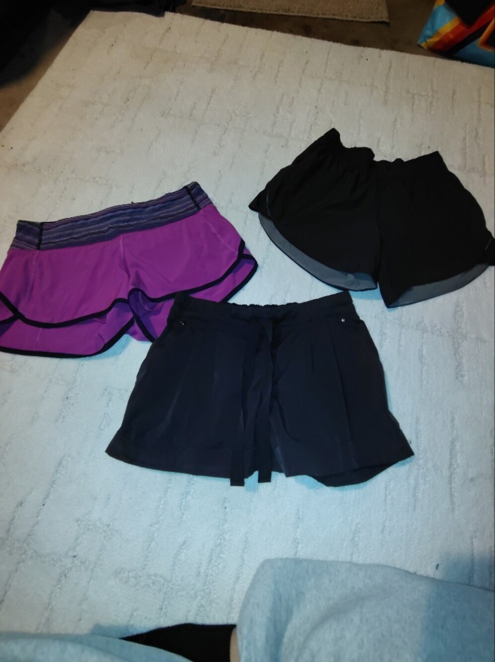 lululemon athletica Women's Athletic Shorts - Purple and Black Set Of 3